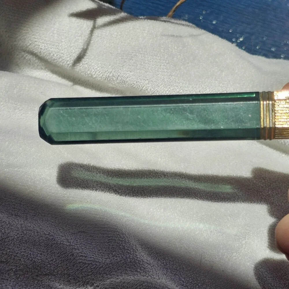 Prisma Jade Green Laslo Mikasa Dinner Knives Set Of‎ 8 Faceted Acrylic Japan